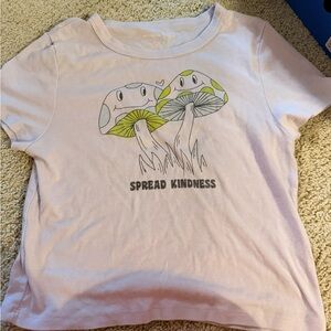 American Eagle Outfitters Light Purple 'Spread Kindness' baby tee